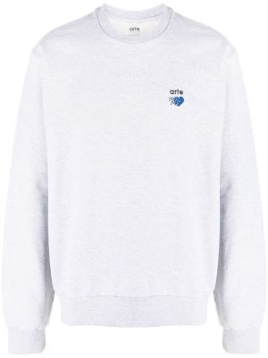 Jersey sweatshirt mit stickerei Arte grau