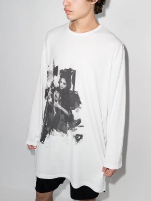 Camiseta con estampado Yohji Yamamoto blanco