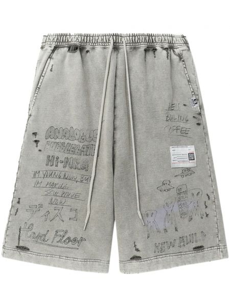 Pantaloni scurți cu imagine Maison Mihara Yasuhiro gri