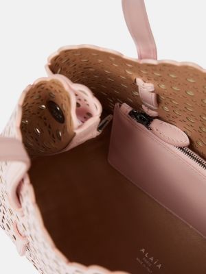 Kožená nákupná taška Alaã¯a ružová