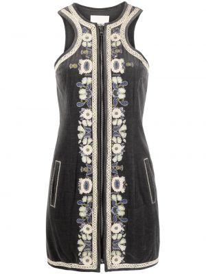 Αμάνικο φόρεμα με κέντημα Isabel Marant μαύρο
