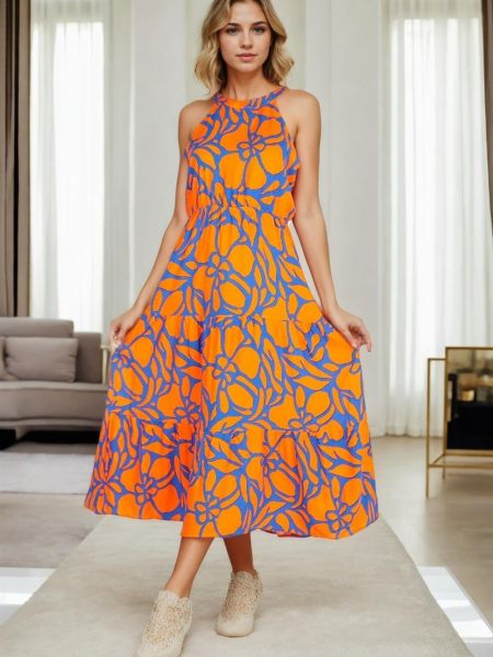 Kvetinové šaty Dewberry oranžová