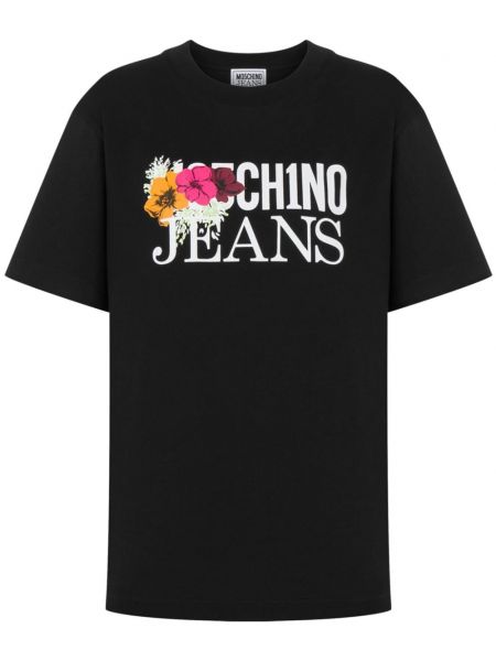 Puuvilla t-paita Moschino Jeans musta