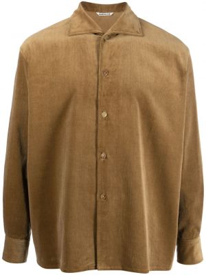 Marškiniai kordinis velvetas Auralee ruda