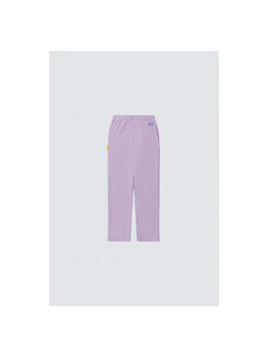 Spodnie sportowe bawełniane Barrow fioletowe
