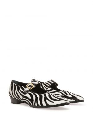 Leder loafer mit print mit zebra-muster Bally