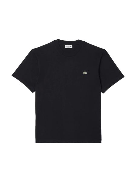 Koszulka bawełniana Lacoste czarna