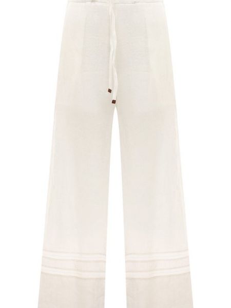 Льняные брюки Lorena Antoniazzi белые