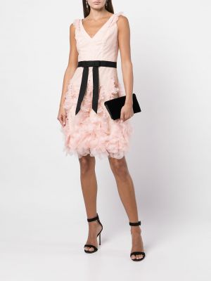 Mini vestido Marchesa Notte rosa