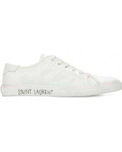 Kožené tenisky Saint Laurent bílé