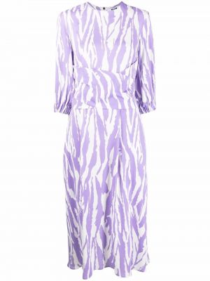 Vestido largo con estampado animal print Msgm violeta