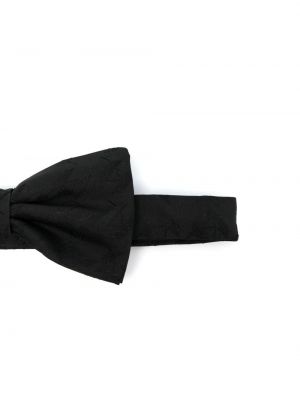 Einfarbige seiden krawatte mit schleife Karl Lagerfeld schwarz
