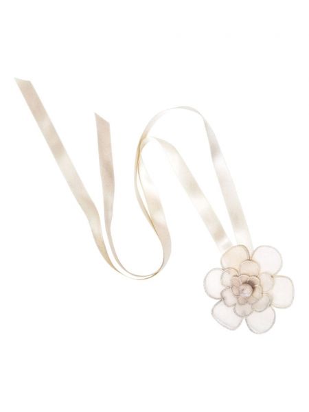 Чокър на цветя Jennifer Behr бяло