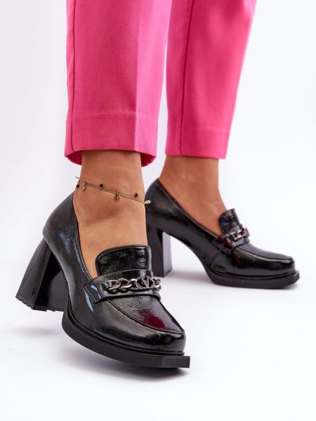 Chunky полуотворени обувки с ток Kesi черно