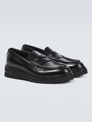 Pantofi loafer din piele Giorgio Armani negru