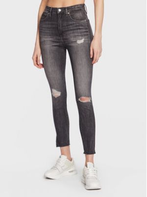Skinny džíny Calvin Klein Jeans šedé
