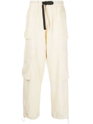 Pantaloni cargo cu cataramă Bonsai alb