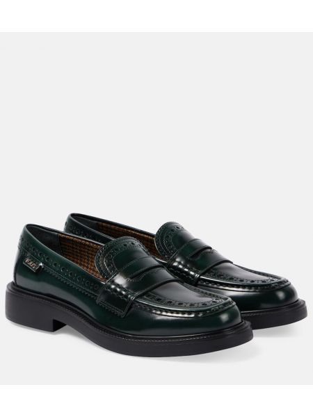 Skinn loafers Tod's grønn