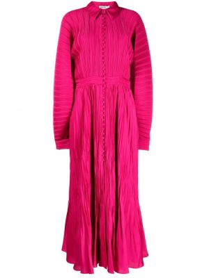 Vestito lungo pieghettato Simkhai rosa