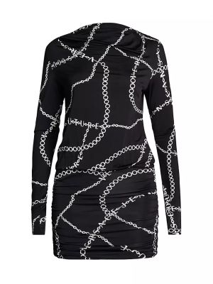 Платье мини с вырезом на спине Versace Jeans Couture черное