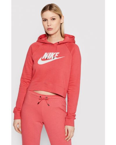Laza szabású pulóver Nike rózsaszín