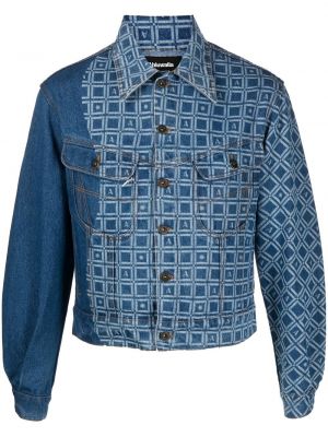 Jeansjacke mit print Ahluwalia blau