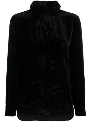Bluză cu imprimeu geometric Emporio Armani negru