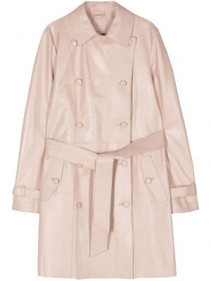 Růžový kožený kabát Desa 1972
