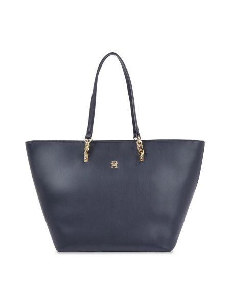 Shopper handtasche mit reißverschluss Tommy Hilfiger blau
