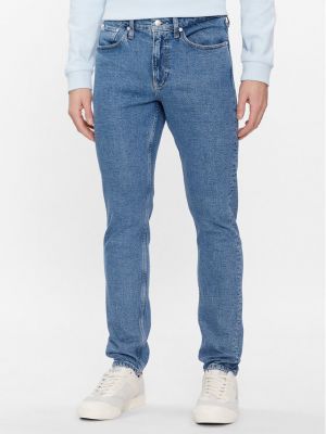 Blugi skinny slim fit Calvin Klein Jeans albastru