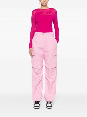 Transparenter top Karl Lagerfeld pink