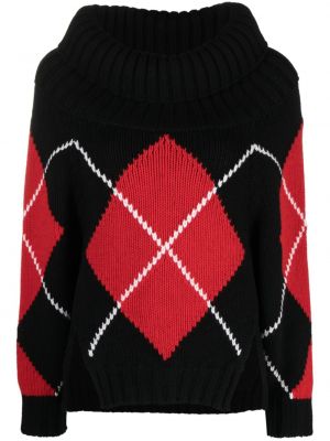 Vlnený sveter s vzorom argyle Alexander Mcqueen
