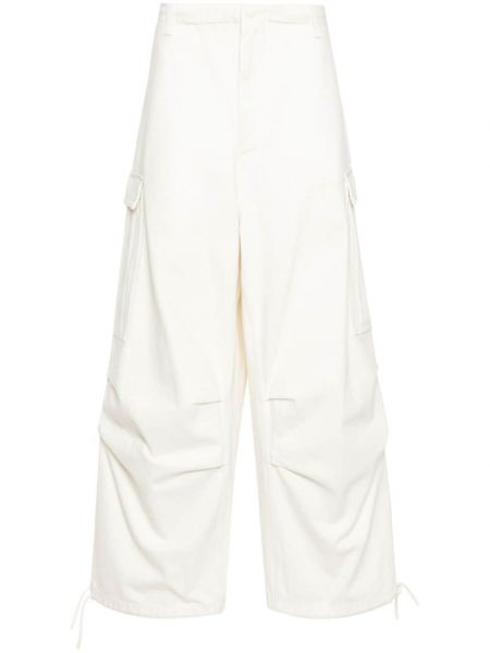 Rovné kalhoty Emporio Armani bílé