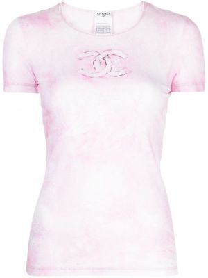 Тениска с принт с tie-dye ефект Chanel Pre-owned