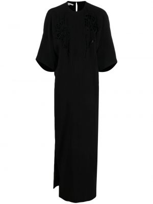 Kvetinové dlouhé šaty Stella Mccartney čierna
