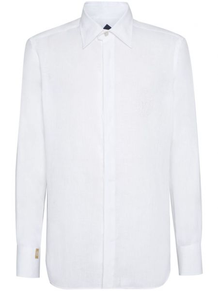 Lininė siuvinėta ilgi marškiniai Billionaire balta