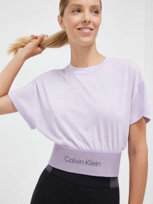 Тениска Calvin Klein Performance виолетово