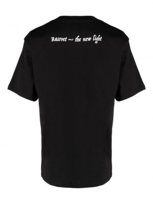 Raštuotas medvilninis marškinėliai Paccbet juoda