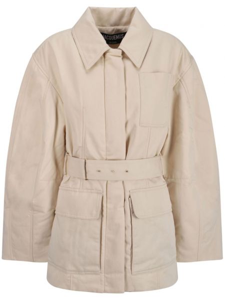 Jakke med bælte Jacquemus beige