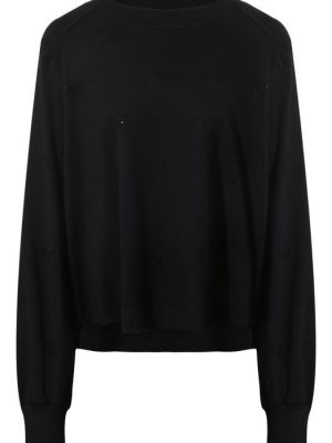 Пуловер из вискозы Emporio Armani черный