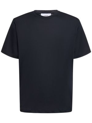 Camiseta de seda de algodón Lardini azul