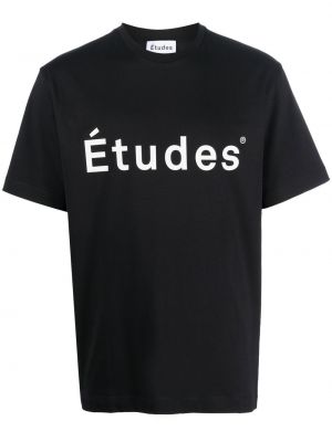 T-shirt con stampa Etudes nero