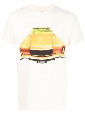T-krekls ar apdruku Pleasures balts