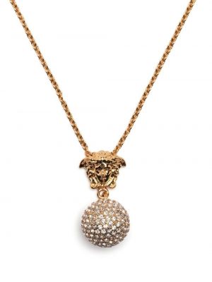 Krištáľový náhrdelník Versace zlatá