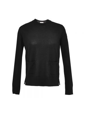 Sweter z okrągłym dekoltem Moncler czarny