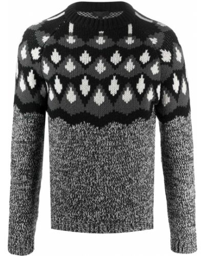 Jersey de tela jersey con estampado geométrico Prada negro