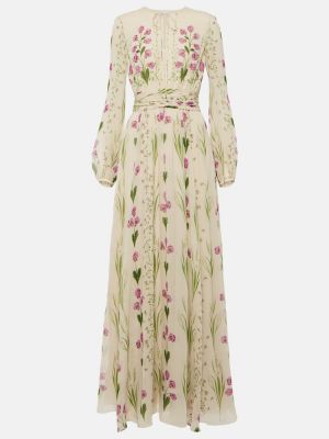 Svilena maksi haljina s printom Giambattista Valli