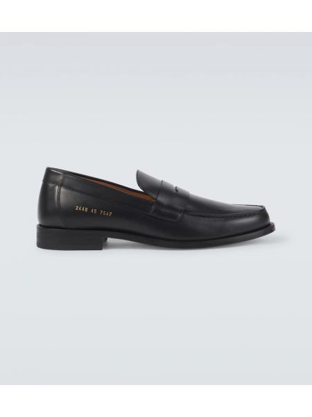 Skinn loafers Common Projects svart