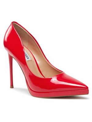 Полуотворени обувки с ток Steve Madden червено