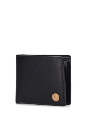 Kožená peněženka s kapsami Versace černá